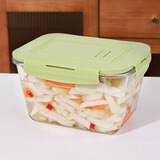 德玛斯玻璃大容量保鲜盒微波炉密封罐猪油罐泡菜泡椒凤爪腌菜收纳盒2.5L