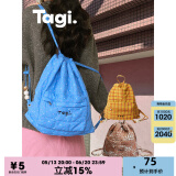Tagi.Tanghulu《i》珍珠亚克力串珠可爱抽绳大容量双肩包书包 食客球球熊