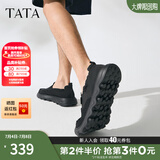 他她（TATA）一脚蹬布鞋男鞋透气懒人软底爸爸鞋2025夏季新款VMR01BM5 黑色 40