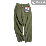 马登工装 美式复古垂坠感灯芯绒休闲长裤叠穿直筒显瘦工装裤子男 松绿色 2XL 170-190斤