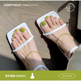 CandyMoyo健康0毒水性脚指甲油美甲持久显白不可撕拉 青柠塔塔新年礼物