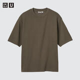 优衣库男女装大师T AIRism宽松圆领T恤五分袖短袖475355 465185 475355/57深橄榄色 L