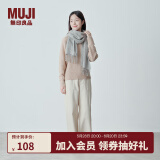 无印良品（MUJI）羊毛编织 围巾 围脖 保暖 女式 冬季 DD0IOA4A 灰色 35*164cm