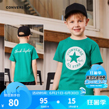 Converse 匡威儿童装男童短袖t恤夏季新款打底大童透气小女孩半袖运动T恤 8642鹦鹉绿-（印花）中性 140 /68 【建议身高128-140cm】
