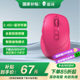 雷神（ThundeRobot）微光无线双模鼠标ML103玫红 蓝牙2.4G鼠标 办公家用轻音鼠标笔记本电脑鼠标 长续航可充电 