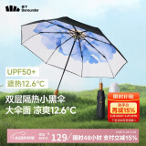 蕉下（beneunder）防紫外线遮阳伞三折双层黑胶晴雨伞防晒伞BM664蓝铃