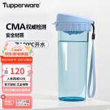 特百惠（Tupperware）茶韵500ML塑料杯 男女学生便携办公用水杯子大容量双饮口 冰水蓝