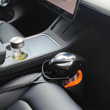 车载水壶固定杯架车上水杯支架神器车用水瓶保温壶套汽车暖壶挂袋 加厚皮革款】大号