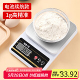 拜杰厨房电子秤家用小型烘焙克称高精度称重食物秤克数秤5kg/1g  X6-S
