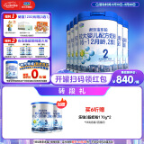 君乐宝(JUNLEBAO)乐铂2段较大婴儿配方奶粉(6-12个月龄) 808g*6听整箱 