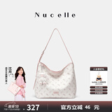 纽芝兰（NUCELLE）托特包2025新飞马老花腋下包通勤女包HOBO单肩斜挎水桶包生日礼物