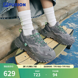 FILA FUSION斐乐女鞋BIANCO老爹鞋季新款硬糖鞋休闲鞋厚底运动鞋女 神秘灰/城堡灰-FC 36.5