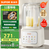 苏泊尔（SUPOR）轻音破壁机 1.5L低音有罩降噪家用豆浆机预约加热免滤全自动破冰碎冰榨汁机辅食机 SPJ209S
