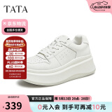 他她小白鲸增高鞋休闲厚底板鞋女鞋松糕小白鞋春秋GCD07AM5  白色 36