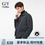 金利来GY服饰单夹克男翻领单茄克时尚休闲男士上衣外套 灰色 L00 