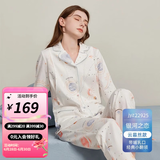 婧麒月子服春秋棉产后喂奶产妇哺乳家居服孕妇睡衣女秋冬怀孕期夏季 【银河之恋2件套】翻领/A类春夏 XXL(适合155-165斤)【潮妈星品】