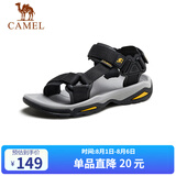 骆驼（CAMEL）户外沙滩潮流平底休闲男士凉鞋子 A822162412 黑色 41