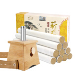 蕲河金艾（QI HE JIN AI） 蕲河金艾 艾灸盒木质 随身灸艾条温灸器艾灸竹制温灸盒 单孔（1个推艾器）+10支艾条