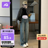 婧麒（JOYNCLEON）孕妇裤春季休闲外穿打底阔腿牛仔裤小个子 复古蓝 L jyk26751