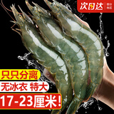 虾有虾途虾有虾途青岛大虾无冰新鲜海虾白虾鲜活冷冻大虾批发3.6斤净重 青岛大虾 3.6斤(净重)  只只分离 18-20cm【超大虾皇】无冰