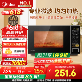 美的（Midea）微波炉家用小型20升转盘加热 智能菜单 一键解冻 杀菌电子除味 薄膜按键（M1-L213C）