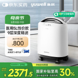 鱼跃5升医用级制氧机5AW升级款吸氧机家用老人呼吸带雾化8F-5CW