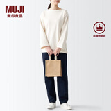 无印良品（MUJI） 黄麻简易收叠购物袋 A6 麻布袋 托特包 手提袋 手提包 原色 长23*宽21*高15cm 4A