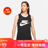 耐克NIKE男 运动背心 圆领无袖 柔软舒适 AR4992-013 黑2XL