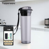 特百惠（Tupperware）600ml水杯晶彩MAX茶韵杯带茶隔大容量水壶学生运动办公茶杯 酷炫黑 600ml