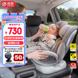 感恩儿童安全座椅0-4-12岁360度旋转 ISOFIX 瑞亚绅士灰