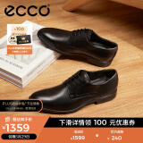 爱步（ECCO）皮鞋男 商务皮鞋男鞋简约正装皮鞋男士亮面皮鞋德比鞋 墨本621634 黑色/磁石灰62163450839 40 尺码偏大