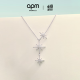 APM Monaco[杨紫同款]六芒星项链女生设计感生日礼物时尚饰品送女友生日礼物 经典三颗六芒星项链