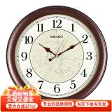 SEIKO挂钟客厅挂墙钟表时钟高档家用圆形创意简约免打孔石英钟 QXA709B / 36厘米