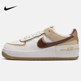 耐克NIKE女厚底板鞋AIR FORCE 1空军一号运动鞋DZ1847-106白棕36