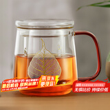 雅集耐热玻璃茶杯茶水分离泡茶杯办公室茶道喝茶杯子一叶菩提杯500ml