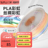 三绿3D打印耗材PLA+丝绸双色三色渐变多色丝绸质感适用拓竹机器创想3D打印机FDM3D打印机材料1KG 丝绸PLA+彩虹04（升级8米渐变）