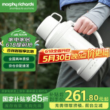 摩飞电器（Morphyrichards）电热水壶电水壶便携式烧水壶烧水杯旅行不锈钢保温一体全自动MR6061烧水壶电热水杯开水壶电热水瓶 1L 【MR6061白色】6H真空锁温