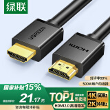 绿联HDMI线2.0版4K数字高清线2米视频线工程级 笔记本电脑机顶盒连接电视投影仪显示器数据连接线10107