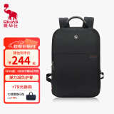 爱华仕商务男士双肩包笔记本电脑包大学生开学书包时尚通勤背包 4373 16英寸升级款黑色4302A