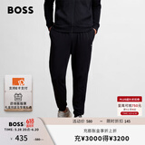 BOSS【父亲节礼物】 男士棉质混纺休闲薄款运动卫裤 001-黑色 L