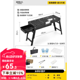 原始人烧烤架户外烧烤炉家用碳烤炉3-7人便携式木炭烧烤架子 加厚烤炉【304烤网】6件套