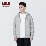 无印良品（MUJI）男式 毛圈棉 拉链连帽衫 男士男生宽松卫衣潮流男装 灰色 M (170/92A)