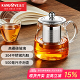 金灶（KAMJOVE）泡茶壶飘逸杯耐热玻璃茶具功夫办公室花茶壶茶水分离杯茶壶A-02