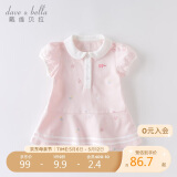 戴维贝拉（DAVE＆BELLA）【汽水棉】女童连衣裙夏装宝宝公主裙学院风儿童裙子