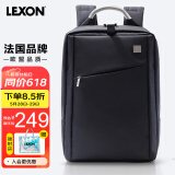 乐上（LEXON）双肩电脑包14英寸商务男防泼水通勤笔记本背包轻便学生书包礼物
