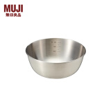 无印良品（MUJI）  不锈钢 盆 餐具 家用揉面盆洗菜发面盆  和面盆 料理盆 银色 S 直径16*高6.5cm