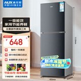 奥克斯110升一级能效双门小户型迷你小电冰箱家用宿舍租房办公室节能省电低噪冷冻冷藏两用BCD-110K118L