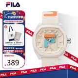 斐乐（FILA）手表女送女生潮流老爹风格撞色运动学生硅胶手表 FLM38-6105-007