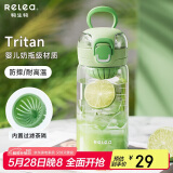 物生物（RELEA）水杯女tritan塑料杯儿童夏季高颜值随手杯便携学生杯子耐高温茶杯