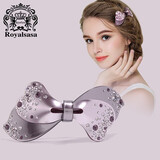 Royal sasa皇家莎莎发饰蝴蝶结发夹头饰发卡盘发横夹仿水晶顶夹弹簧夹